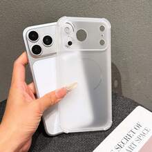 1個極簡霧面四角防摔大窗手機殼，適用於 iPhone 17、17 Pro、17 Pro Max / 16 Pro Max / 16 / 15 / 14 / 13 / 12 / 11 標準版手機殼 - 無色 - 查看 4
