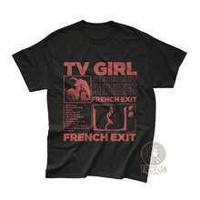 Camiseta Exclusiva de TV Girl - Merchandising de Banda de Música  Unisex - Camiseta del Álbum French Exit - Regalo Especial de TV Girl - Negro - Ver 9