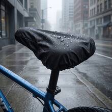 1pc Bicycle Seat Cover, Universal Waterproof Dustproof Saddle Protector For Mountain Bike, Road Bike, Fixed Gear Bike, Outdoor Cycling Accessories, Wear-Resistant And Anti-UV - Black - View 2