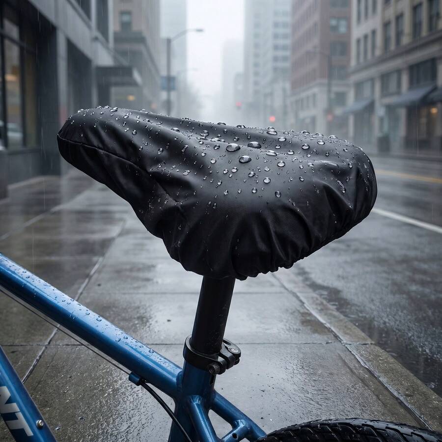 1pc Bicycle Seat Cover, Universal Waterproof Dustproof Saddle Protector For Mountain Bike, Road Bike, Fixed Gear Bike, Outdoor Cycling Accessories, Wear-Resistant And Anti-UV