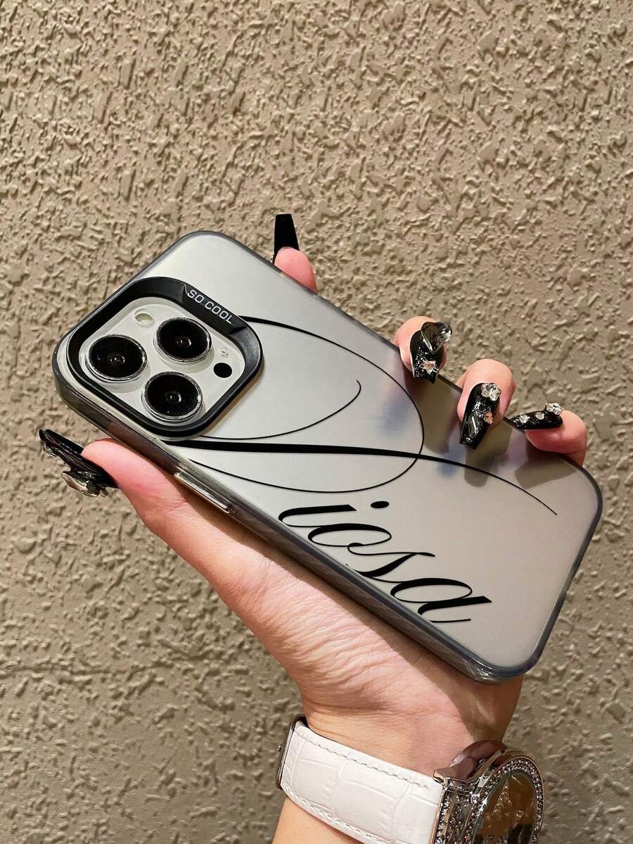 1pc Letter Line Pattern Phone Case, Anti-Drop Full Coverage TPU Hard Shell, Compatible With IPhone 17/17Pro/17 Pro Max/16/16 Pro/16 Pro Max/15/15 Pro/15 Pro Max/14/14 Pro/14 Pro Max/13/13 Pro/13 Pro Max/12/12 Pro/12 Pro Max/11/11Pro/11 Pro Max