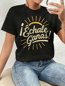 Offers And  Women's T-Shirt, Give It Your All, Men's T-Shirt, Women's Tops And Sweatshirts, Y2k T-Shirt Shirt - 黑色 - 查看 9