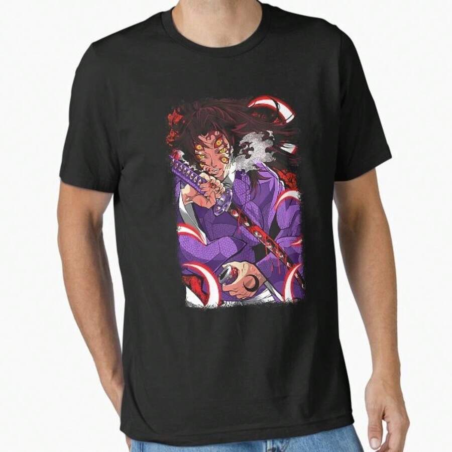 Anime de Kokushibo soestradavaug. ,Unique Print Casual T-Shirt,Machine Washable Spring/Summer Holiday Apparel T Shirts,Unisex T-Shirt,Pure Cotton T-Shirt,Fashion Print Casual T-Shirt,tops elegantes playeras de niña tropicoqueta karol playeras de mujer tops de mujer tops de mujer ropa de niñas de 26 años ropa deportiva de mujer - Negro - Ver 1