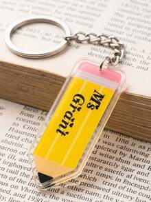 1/3/5 peças, Chaveiros de Design de Lápis Acrílico Personalizados, Chaveiros com Nome Personalizado, Chaveiros com Texto Personalizável, Chaveiros Pendentes Fofos de Professor/Aluno, Artesanato Feito à Mão DIY, Adequado para Presentes do Dia do Professor, Texto de Chaveiro Personalizável Único, Acessórios Personalizados para Carro, Encantos de Bolsa, Acessórios para Carros, Presentes para Amigos ou Irmãs, Bem como Presentes para Mãe, Pai, Formatura e Professores - Multicolorido - Visão 9