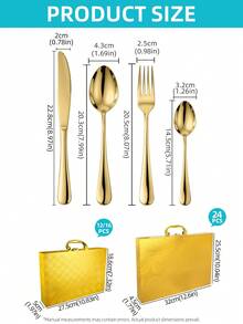 12/16/24pcs Stainless Steel Cutlery Set With Storage Box Gift Box, Suitable For Home Kitchen Wedding Party Cooking Christmas Gift - - - View 2