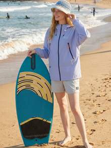 CAMEL CROWN Women's Lightweight Breathable Outdoor Sun Protection Jacket, Summer - Distant Mountain Blue - View 4