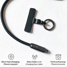 240W挂绳式快充数据线 240W钥匙扣充电线 48V5A240W手机防摔挂绳 - 黑色 - 查看 9