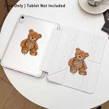 1 buah Casing Pelindung Tablet Akrilik Kristal Motif Beruang Lucu dengan Stand, Kompatibel dengan Honor/Apple/ dan Model Tablet Populer Lainnya, Dapat Dilipat Anti-Tekuk, Sudut Diperkuat Silikon, Fungsi Bangun/Tidur Otomatis, Slot Pena Terintegrasi, Stand Lipat Multi-Sudut - Perlindungan Harian Sempurna, Hadiah Ideal - MultiWarna - View 1