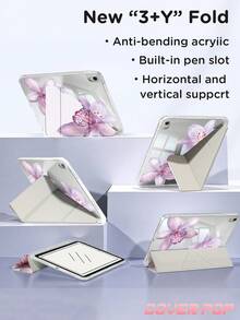 紫色夏威夷花卉图案保护套，兼容 iPad Air 4/5 10.9 英寸、7/8/9 10.2 英寸、(A16) 11 英寸（第 11 代，2025 款），带 Apple Pencil 插槽，也兼容三星 Galaxy Tab A9 11 英寸、Tab A9 8.7 英寸，可爱风格，适合返校季、情人节、夏季等场合。 - 彩色 - 查看 6