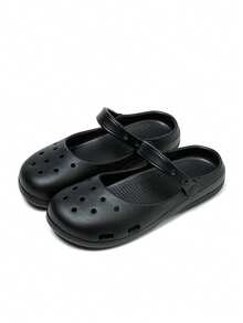 Water Spray Seal Milk Blue INS Cute Breathable Outdoor Wear Slippers Women Summer Home Slip-On Slippers - Black - View 4