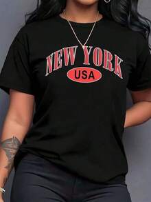1 pieza Camiseta de manga corta de cuello redondo holgada unisex de 180g, 100% algodón puro transpirable y suave, estilo Y2K Bababask con estampado gráfico moderno, ideal para mujer y hombre, perfecta para uso diario, festivales, conciertos y todas las estaciones - Negro - Ver 6