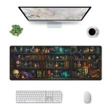 Library Mysterious Mouse Pad XL - Alfombrilla de mouse antideslizante con base de goma antideslizante para computadora portátil y juegos de computadora de 31.5 x 12 pulgadas - Biblioteca misteriosa - Ver 9