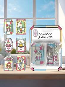 3D Embossed Colorful Glass Window Stickers, Aesthetic Scrapbooking Decorative Stickers, Suitable For Handmade Bookmarks And DIY Crafts - Multicolor - View 17