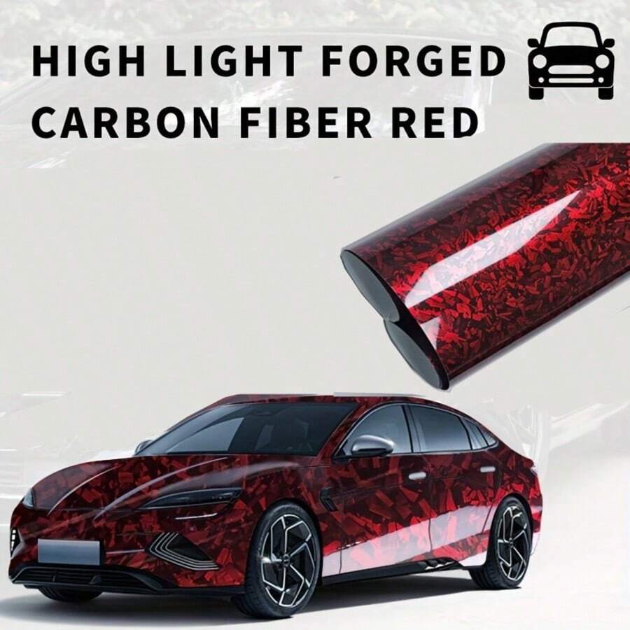 1pc Multi-Size Glossy Car Wrap Vinyl Sticker, Home Decor Wall Paper, Tabletop Decal, Made Of Polyethylene Terephthalate (PET) Material, Suitable For Car, Motorcycle, Furniture Customization