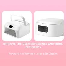 新款手部护理模式智能美甲灯 LED/UV 凝胶固化灯，双光源大功率美甲烘干机 - 白色 - 查看 5