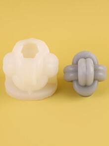 1个3D结形蜡烛硅胶模具 - A-白色 - 查看 3