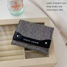 Elegant Tri-Fold Wallet, Minimalist Korean Style Unisex Wallet, Multiple Colors Available - Multicolor - View 4