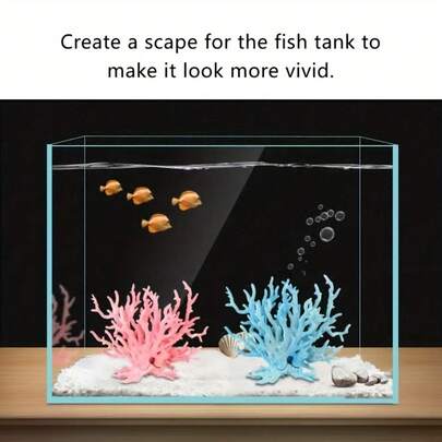 Artificial Coral Aquarium Decor, PVC Fake Coral Ornaments For Fish Tank Landscape