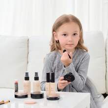 Kosmetik Palsu untuk Anak-Anak, Mainan Simulasi Rias Wajah untuk Anak-Anak, Set Mainan Plastik untuk Anak Perempuan, Lipstik, Eyeshadow, dan Perona Mata DIY. - 10 buah - View 10