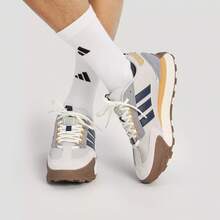 Adidas Giày chạy bộ đế dày giảm sốc FUTRO mới dành cho nam và nữ - Xám/Xanh lam/Vàng - Xem 2