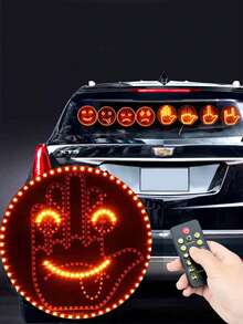 LED Suitcase Gesture Light, Suitable For Car And Luggage Gesture Lights, 4 And 4 Gesture LED Car Logos, 11 Mode Options, Manual LED Sign - 黑色 - 查看 3