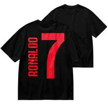 1 Piece 180g Women's T-Shirt, Men's Casual Cotton Crew Neck T-Shirt. Women's Sports T-Shirt. Designed By Y2K Generation Artists In The Bababask Style, Made From 100% Pure Cotton. Creative Cartoon Pattern Design, Comfortable Short Sleeves - 黑色4 - 查看 6