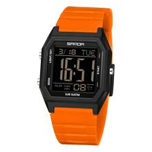 SANDA. Men's Digital Sports Watch, Silicone Strap Waterproof Electronic Wrist Watch, Multifunctional Luminous Display Watch For Outdoor Sports Daily Wear - 6355J - View 15