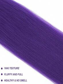 Beyond Beauty 24-Inch Purple Braided Hair Extensions, Pre-Stretched Synthetic Braiding Hair For Braiding, 1/3 Pack Purple Hair Bundles Suitable For Stage, Party, Halloween Costume, Cosplay - Multicolor - View 7