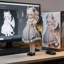 1 Set [1/7 Scale White Hair Dragon Girl Statue] Fantasy Video Game Character Figure - Collector Grade High-End Sculpture Model, Limited Edition Gift For Gamers, Anime Fantasy Dragon Girl Statue - Multicolor - View 9