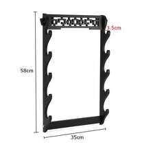 5-Tier Sword Holder Wall Mount Samurai Stand Display Katana Wall Hanger Rack AU - Black - View 3