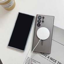 奢華磁吸軟 TPU 手機殼，適用於 Galaxy S26 Ultra S25 Ultra S24 Ultra S23 Ultra S26 S25 FE A56 A36 A55 A57 A37 A17 A16 A06 A07 - 灰色 - 查看 6
