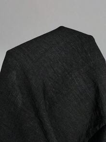 Blusa sin mangas con cuello en V, botones en la cintura y bordado de lino para mujer, ideal para verano, citas, Año Nuevo, San Valentín, Pascua, Día de la Madre, festivales de música, estilo medio oriental, bodas, elegante, vintage, casual, viajes, romántica, vacaciones, color blanco - Negro - Ver 6