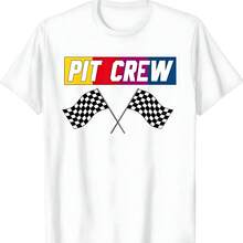 Camiseta de coche de carreras de la tripulación del pozo - Hosting Parties T-Shirt T-Shirt - Blanco - Ver 1