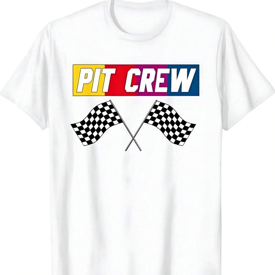 Camiseta de coche de carreras de la tripulación del pozo - Hosting Parties T-Shirt T-Shirt - Blanco - Ver 1