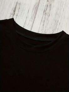 NewSummerCasualCamiseta de mujer con estampado de voleibol - impresa con la frase de voleibol en español "No Puedo/Tengo", camiseta casual de manga corta y cuello redondo, lavable a máquina, adecuada para usar en primavera, verano y otoño, una opción ideal para regalos de voleibol y ropa casual, 100% algodón puro, tela suave. Camiseta unisex de algodón holgada de manga corta y cuello redondo estilo vintage urbano - Negro - Ver 3
