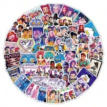 Bộ 104 miếng dán Huntrix K Pop Anime Aesthetic, hình dán nhân vật hoạt hình dễ thương, chống thấm nước, tự dính, thích hợp cho đồ dùng học tập, nhật ký và quà tặng cho thanh thiếu niên. - Nhiều màu - Xem 5