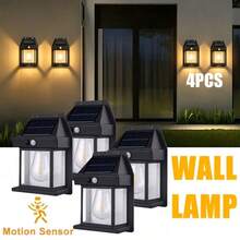 1/2/4pcs Wall Lamps - Outdoor LED Motion Sensor Lights With 3 Lighting Modes, Rechargeable Battery, Semi Flush Mount For Porch, Deck, Garage, And Street, Outdoor Lighting | Modern Wall Lamp | Solar Powered Lamp - Multicolor - View 1
