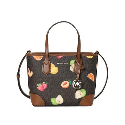  Michael Kors Eva 女士印花单肩斜挎包 35S6GV0T0V，棕色