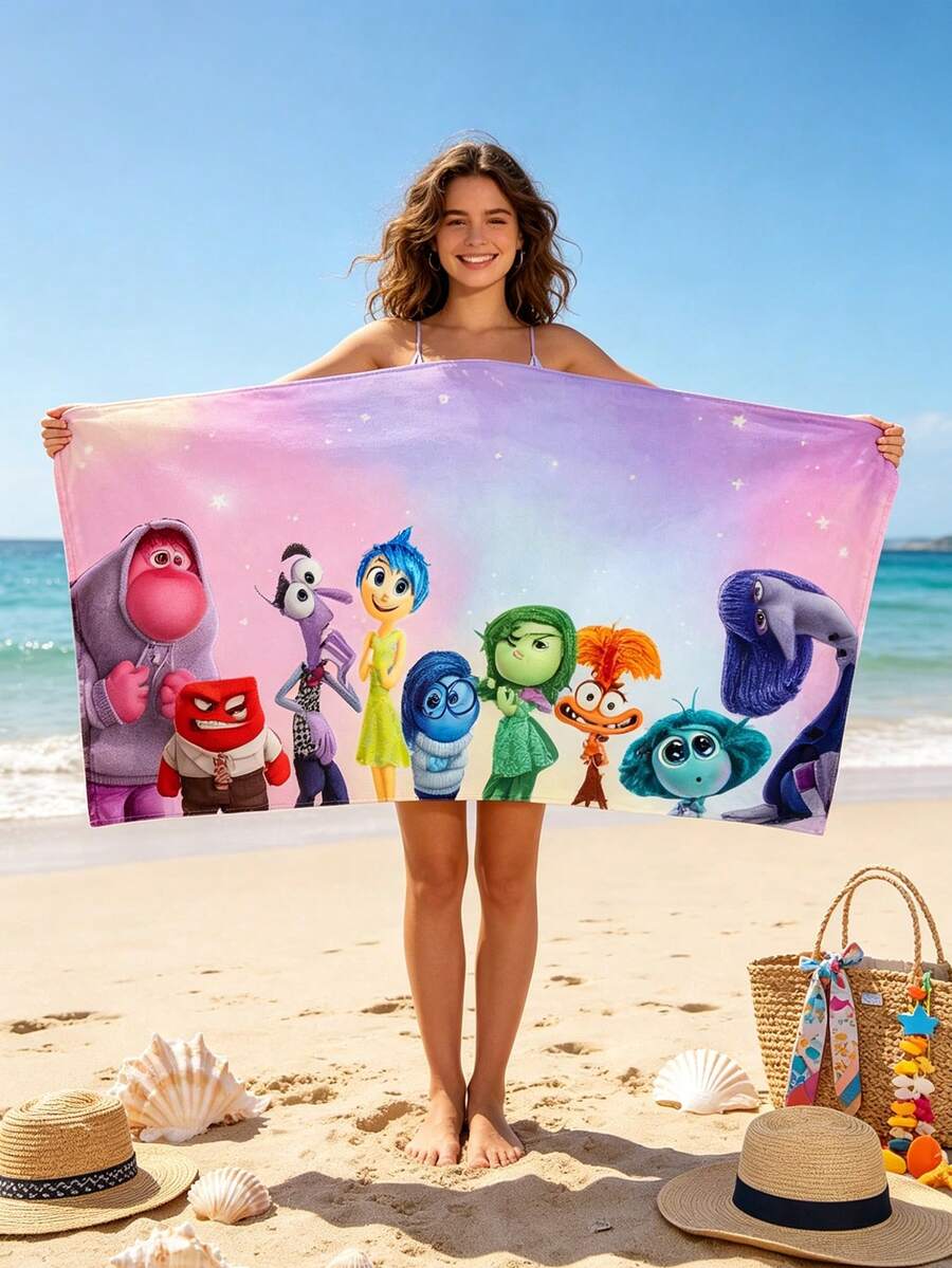 Disney Khăn tắm Zootopia & Joy, Sadness, Anger, Disgust & Anxiety, với hình ảnh Judy Hopps, Nick Wilde, Joy, Sadness và tất cả các cảm xúc, khăn sợi nhỏ nhanh khô cho mùa hè, hồ bơi và du lịch. Được làm từ sợi nhỏ siêu mềm, thấm hút cao, những chiếc khăn này nhẹ, nhanh khô và chống cát - hoàn hảo cho bãi biển, hồ bơi, phòng tập thể dục hoặc các chuyến đi cuối tuần. - Khăn tắm biển - Xem 1