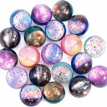 10個亮片星星彈性球，透明雙色亮片填充高彈性橡膠球，彩色壓力緩解彈跳玩具，適合派對禮物、復活節禮物袋 - 彩色 - 查看 5