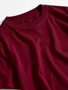 Camiseta de Mujer Oversize con Estampado Gráfico Retro de la Torre Eiffel de París, Diseño de Paisaje Urbano Francés, Uso Diario Casual, Corte Holgado, Lavable a Máquina, Elegante Top para Mujer | Top Casual para Uso Diario - Burdeos - Ver 3