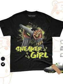 95 Big Bubble Amarillo Neón Negro Cool 2026 OG Match, Camiseta Gráfica Estilo Urbano con Diseño de Zapatillas Deportivas para Chicas, Camiseta Casual Unisex - Blanco - Ver 1