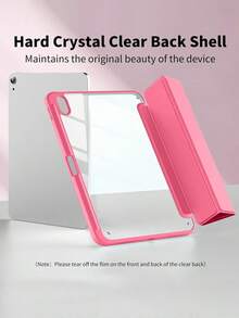 Ốp bảo vệ cho iPad thế hệ thứ 11 (11 inch) 2025 & thế hệ thứ 10 (10.9 inch) 2022, tích hợp ngăn đựng bút cảm ứng, mặt lưng trong suốt, tự động bật/tắt màn hình, họa tiết dưa hấu. - Màu Hoa hồng đỏ - Xem 6