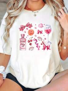 Camiseta Casual de Verano para Mujer Talla Grande - Camiseta Blanca para Mujer - Camiseta de cuello redondo de tejido suave, adecuada para uso diario y formal, una prenda casual para todas las estaciones, ideal para fiestas, oficina y uso informal - Fácil de mantener, esencial para el día a día, ropa de fiesta, diseño vibrante, ajuste cómodo, camiseta de manga corta, camiseta elegante para amantes de la moda. - Blanco - Ver 8