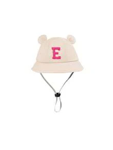 1 pieza Sombrero ajustable y transpirable para niños, con 26 letras personalizadas, color rosa, sombrero de cubo para protección solar en la playa, adecuado para actividades al aire libre, uso diario y como regalo de cumpleaños para niñas pequeñas y bebés - Beige 2 - Ver 9