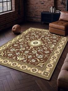 1pc Elegant Style Indoor Decorative Large Carpet, New Faux Cashmere Material Washable Bottom Indoor Rug, Living Room Carpet, Sofa Rug, Bedroom Carpet, Bedside Rug, Room Mat, Dining Kitchen Carpet, Office Chair Pad, Entryway Mat, Outdoor Picnic Blanket, Outdoor Camping Blanket - Multicolor-1 - View 12