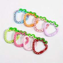 8 PCS Strawberry Aluminum Alloy Carabiner Clips - Spring Loaded Carabiner, Open Spring Clasp, Multi-Function Clips & DIY Accessories, For DIY Jewelry Craft & Keychain Connectors - 8 - Strawberries - View 5