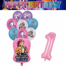 Globos decorativos con números para fiesta de cumpleaños de niña, fiesta de bautizo de bebé, suministros, regalos y juguetes - Juego de globos - Ver 17