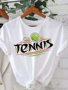 Camiseta de manga corta, dinámica - Camiseta estampada para mujer para primavera y verano, ¡tu mejor elección! Ropa fresca de verano - Blanco - Ver 2
