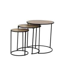 1 Set round nested tea tables, featuring nestable round coffee tables and sofa side tables. This Italian minimalist mother-and-child tea table allows free combination of different heights and flexible arrangement. in is bedroom, balcony and courtyard. The upper layer can hold water cups, scented candles and green plants, while the lower layer provides storage for books, remote controls and snacks. Space-saving and homeage for room and terraces and outdoor spaces. It is also a thoughtful gift choice for festivals, housewarming celebrations, Mother's Day and Father's Day. - 駝色 - 查看 9